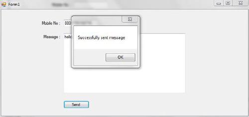 Send SMS from WinForm Application